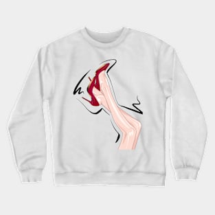 Fashion sketch heels and legs Crewneck Sweatshirt